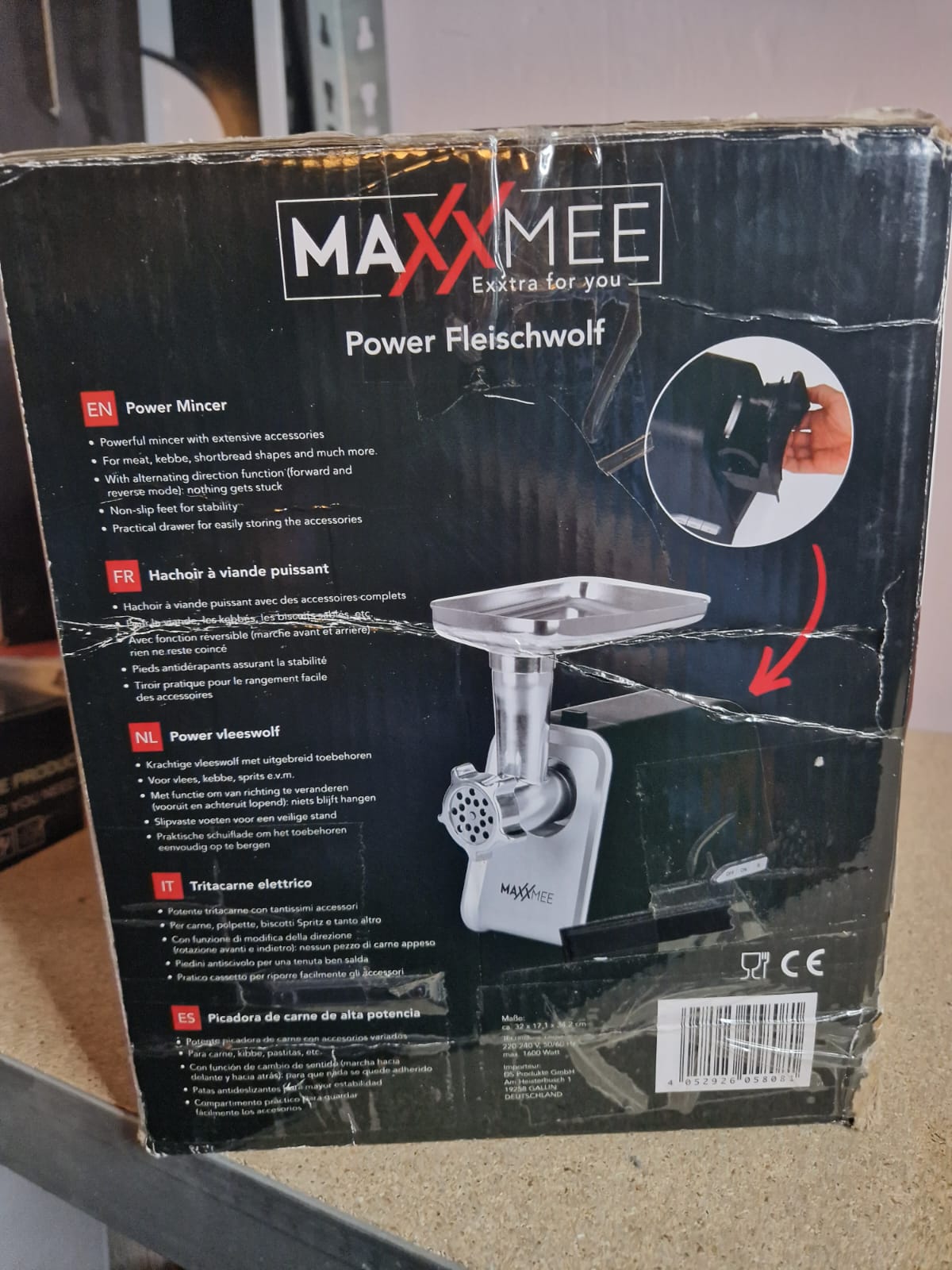 Maxxmee Fleischwolf 1600W