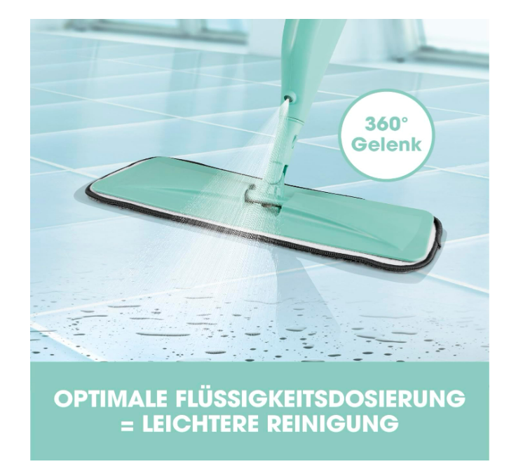 CLEANmaxx Spray-Mopp | Bodenwischer + Sprühfunktion 600ml Tank
