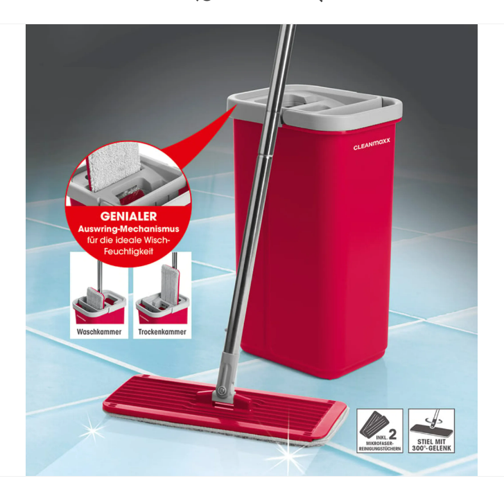 CLEANmaxx Komfort-Mopp 2 Kammern-System