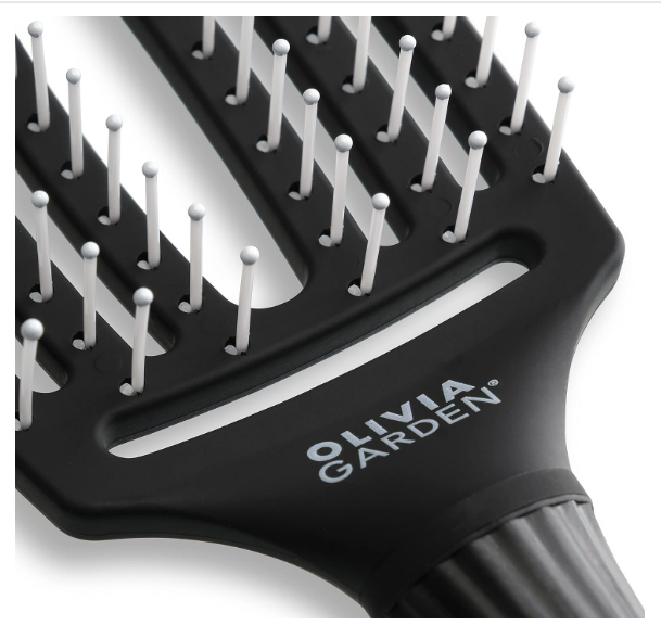 Olivia Garden - Fingerbrush - Nylonborsten - Medium - Schwarz